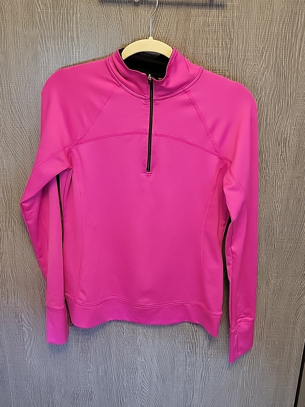 Pink Quarter-Zip Performance Top Sz S